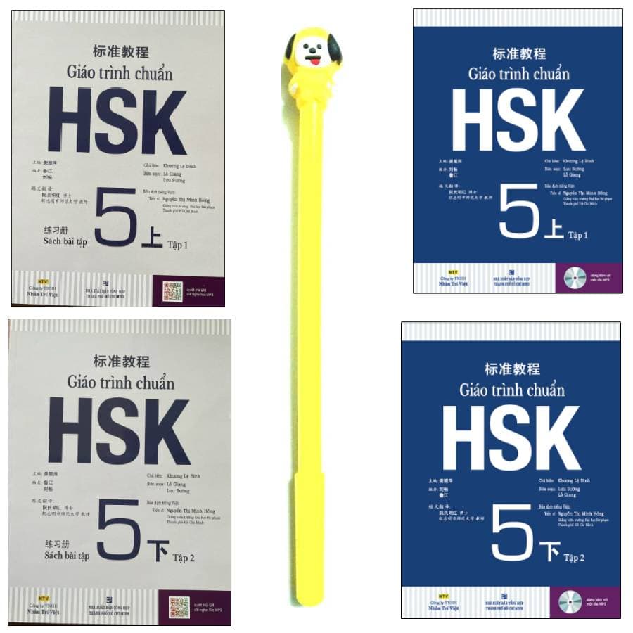 Combo Giáo Trình Chuẩn HSK 5 Bài Học và Giáo Trình Chuẩn HSK 5 Bài Tập Tặng Kèm Viết