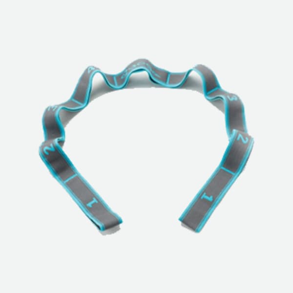 Dây tập yoga chia 9 đốt co giãn KT 105 x 3.6cm Xanh dương
