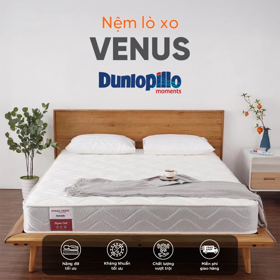 Nệm lò xo Dunlopillo Venus Supreme 160 x 200 x 23cm