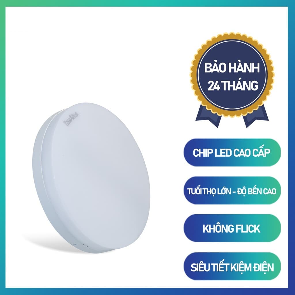 Đèn LED ốp trần cảm biến chuyển động có tích hợp cảm biến ánh sáng Rạng Đông Model LN12.RAD 22018w HL