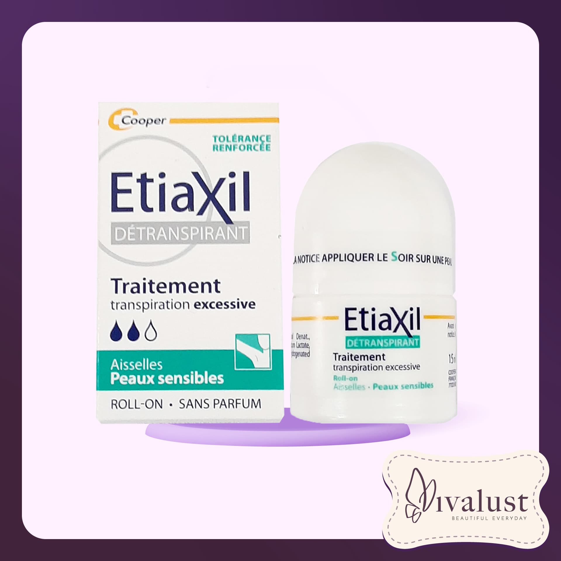 Lăn Khử Mùi Etiaxil Détranspirant Traitement Aisselles Peaux Sensibles 15ml Dành cho da hỗn hợp da nhạy cảm