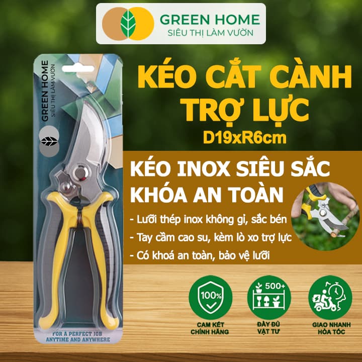 Kéo Cắt Cành GreenHome D19xR6cm Tỉa Hoa Làm Vườn Thiết Kế Tối Ưu Giảm Lực Tay Màu Sắc Hiện Đại Dễ Sử Dụng KÉO CẮT CÀNH ĐỎ