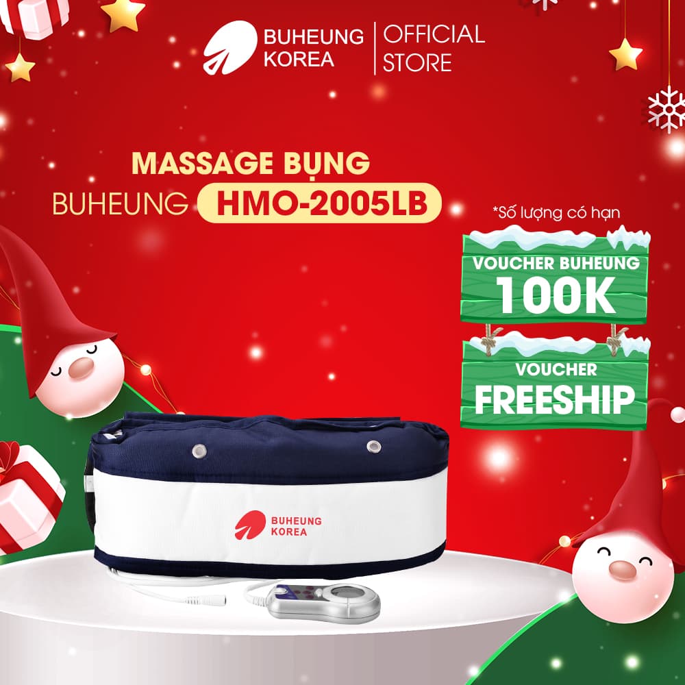 Massage bụng nhiệt hồng ngoại Buheung HMO 2005LB độ rung 6000 vòngphút bảo hành 12 tháng