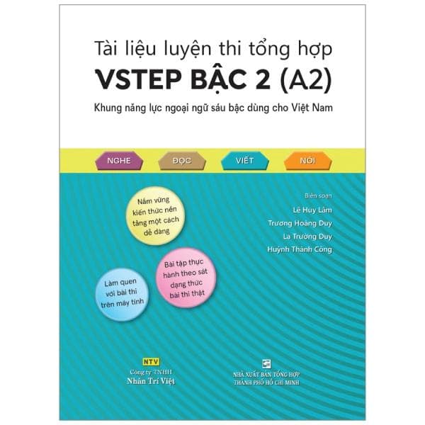 Sách Tài Liệu Luyện Thi Tổng Hợp VSTEP Bậc 2 A2 Khung Năng Lực Ngoại Ngữ Sáu Bậc Dùng Cho Việt Nam