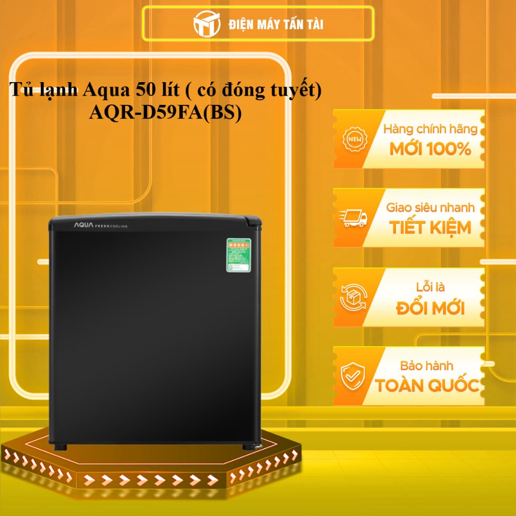 Tủ Lạnh Mini Aqua 50 lít AQR D59FA BS Chỉ giao tại HCM