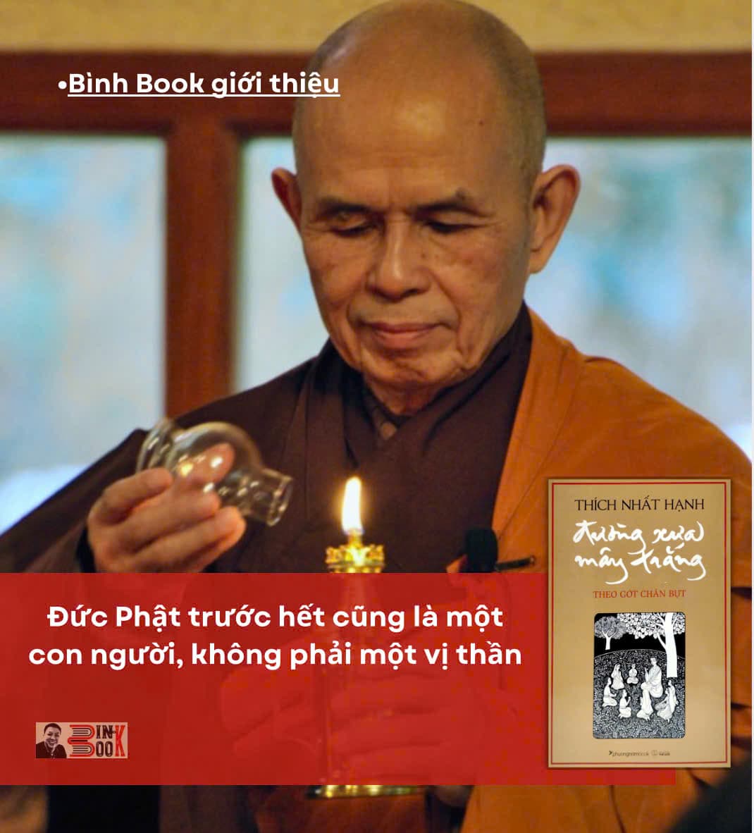 Ấn bản bìa cứng kỷ niệm 40 năm thành lập Phuongnambook ĐƯỜNG XƯA MÂY TRẮNG Thích Nhất Hạnh NXB Hồng Đức