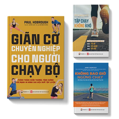 Sách Combo 3 cuốn Tập chạy không khó Giãn cơ chạy bộ Không bao giờ ngừng chạy