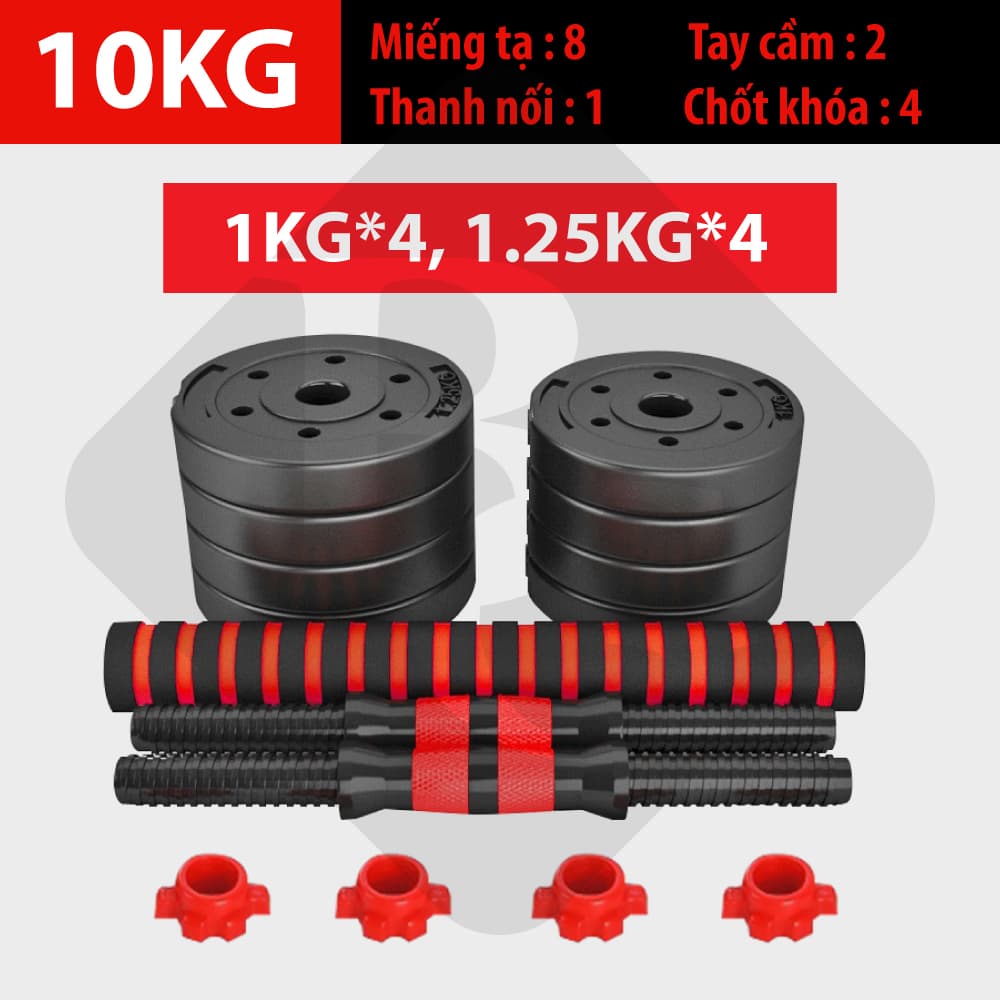 Ta đôi Tạ tay Tạ Đẩy kết hợp 2 in 1 40kg tap tay đẩy kết hợp tạ nam nữ tập gym hàng nhập khẩu Tạ PVC 10KG