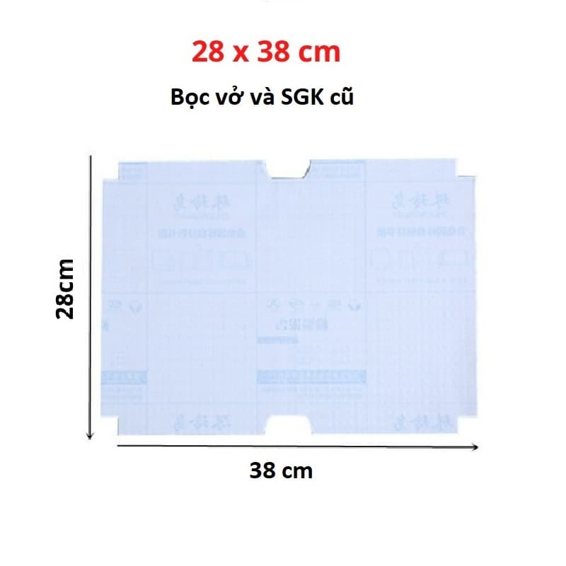 Tập 10 Bọc Decan sách vở các cấp đủ kích thước Kèm 1 tập nhãn vở 2838cm Vở ôly SGK cũ