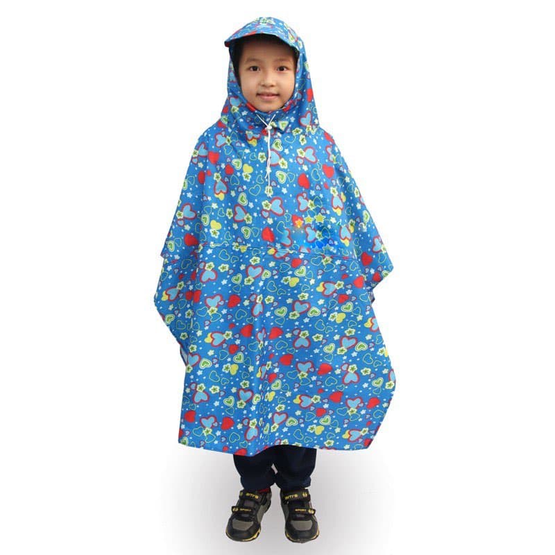 Áo Mưa Bít Trẻ Em Từ 3 10 Tuổi Áo Mưa Trẻ Em Không Xẻ Tà Vải Dù Dễ Thương Dành Cho Trẻ Em Bé Trai Và Bé Gái Chống Thấm An Toàn SIZE 8 BÉ TRAI