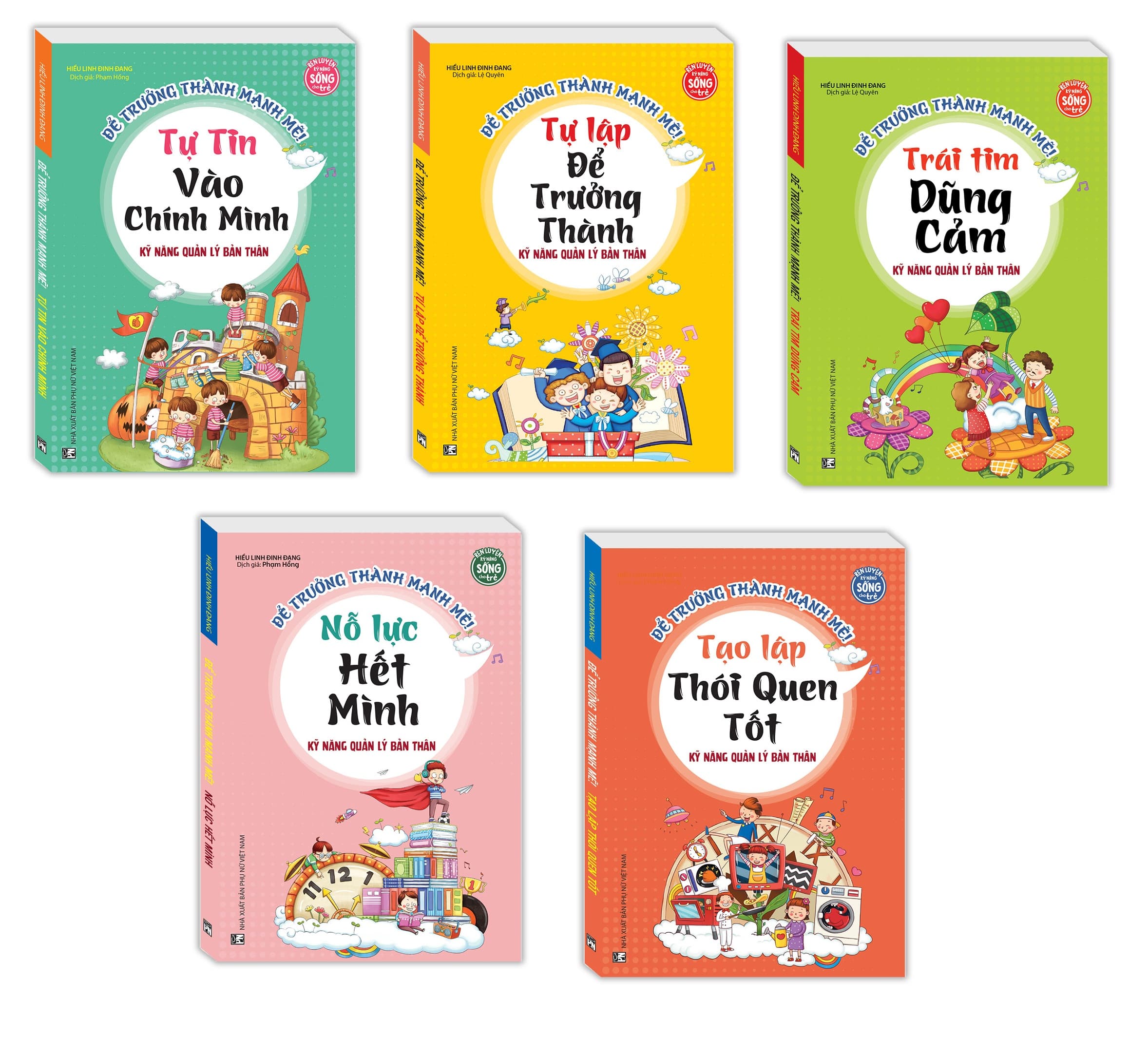 Combo Rèn luyện kỹ năng sống cho trẻ Để trưởng thành mạnh mẽ hơn. Trọn bộ 5 cuốn Sách bản quyền