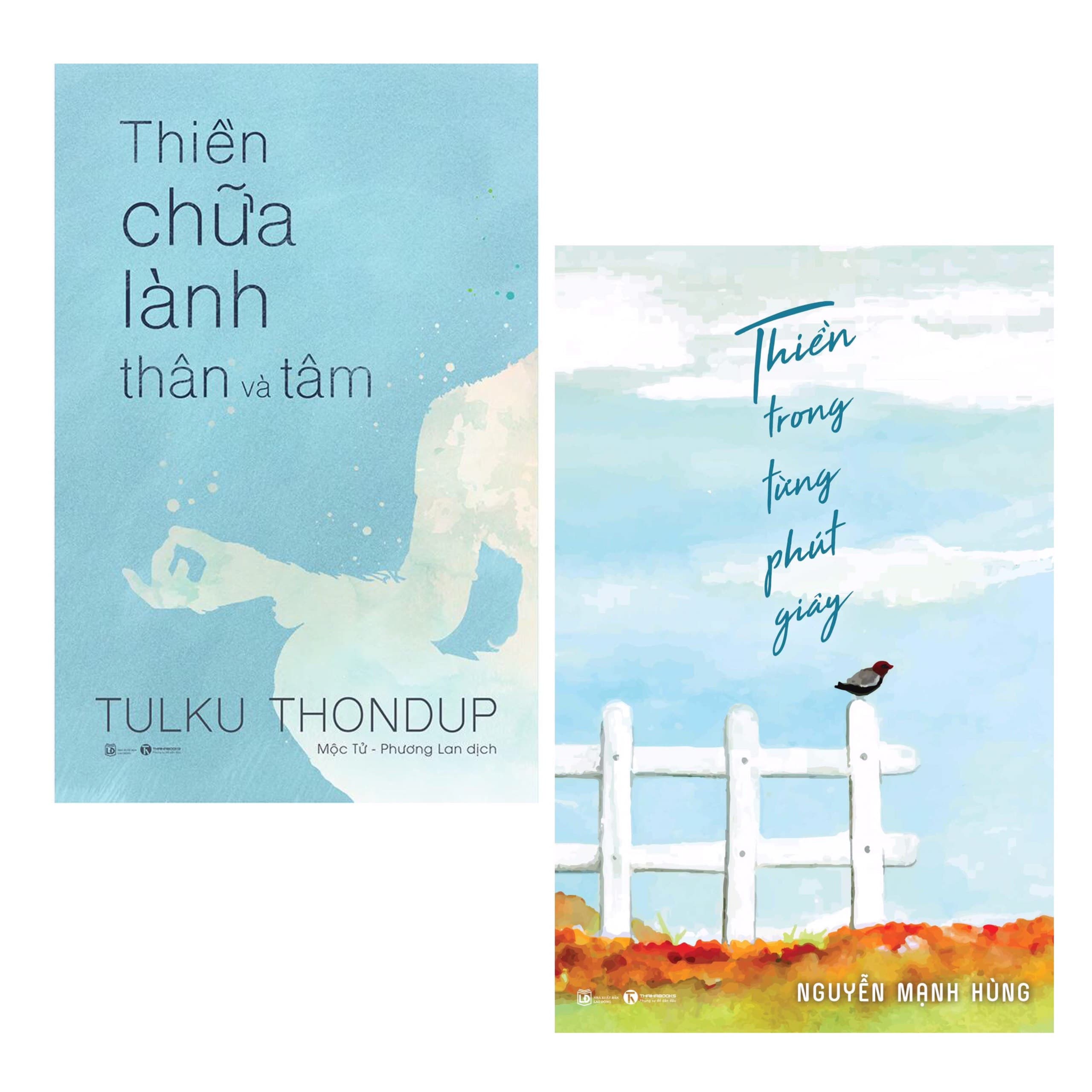 Combo 2 cuốn Thiền Trong Từng Phút Giây Thiền Chữa Lành Thân Và Tâm