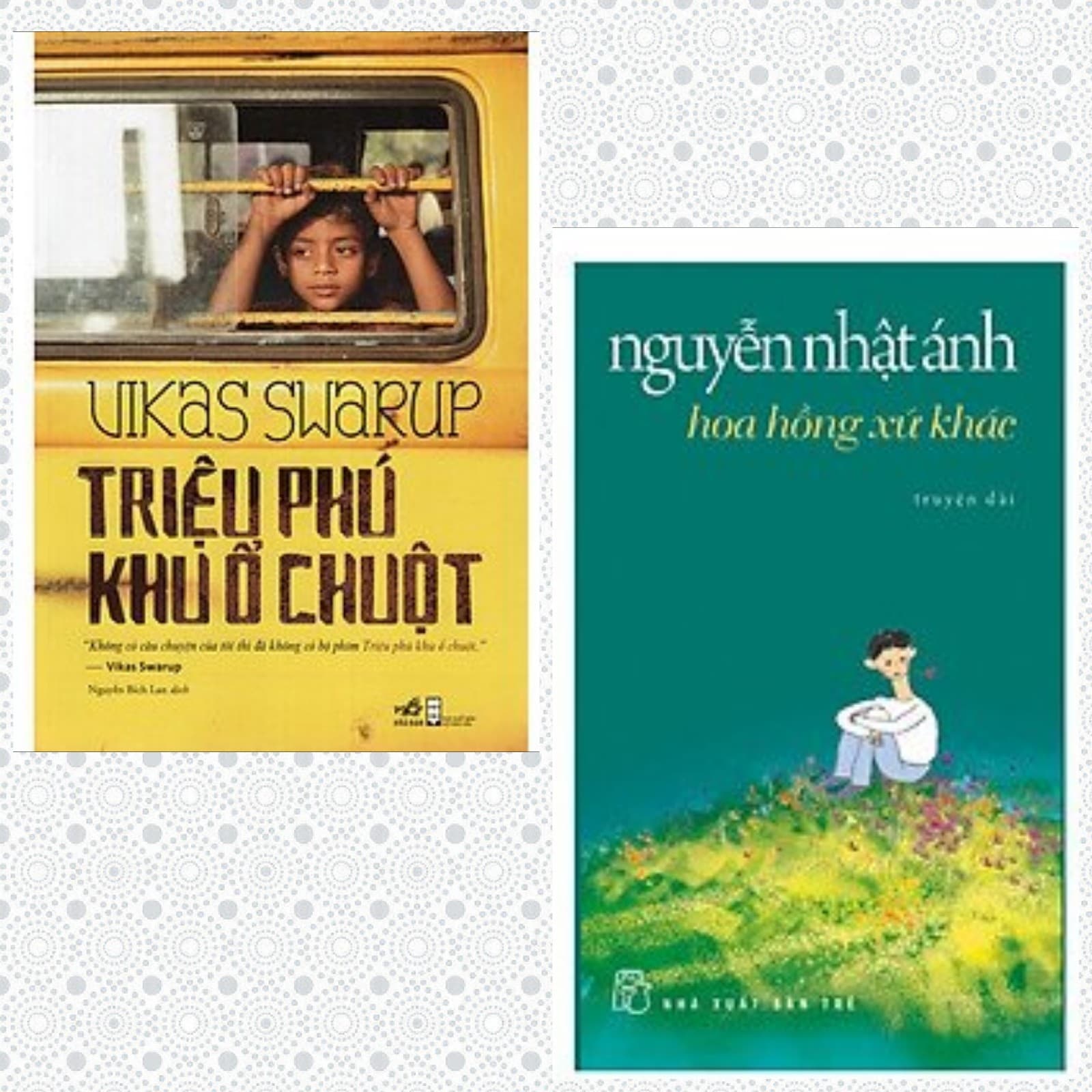 Combo 2 cuốn sách bán chạy Nguyễn Nhật Ánh Hoa Hồng Xứ Khác Triệu Phú Khu Ổ Chuột Bookmark xinh xắnTop tác phẩm hay