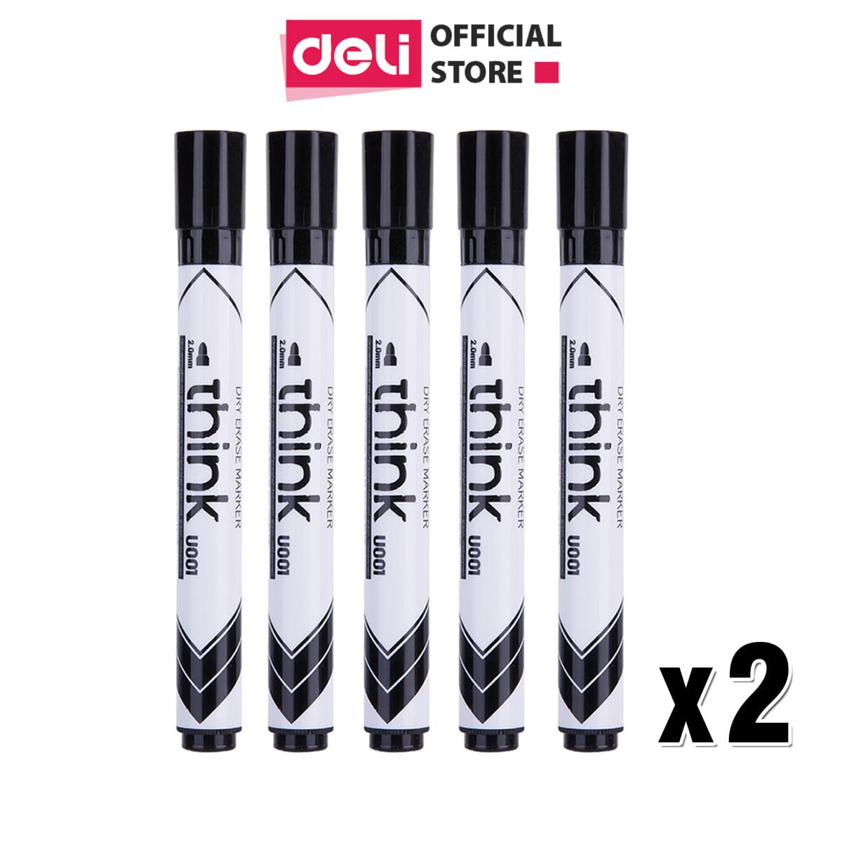 Bộ 10 Bút Lông Bảng Deli Bút Dạ Bảng To Nhiều Mực Siêu Rẻ Viết Mướt Phù Hợp Học Sinh Văn Phòng Bảng Từ Trắng Cửa Kính EU00120 EU00130 EU00140 Đen 10 cây