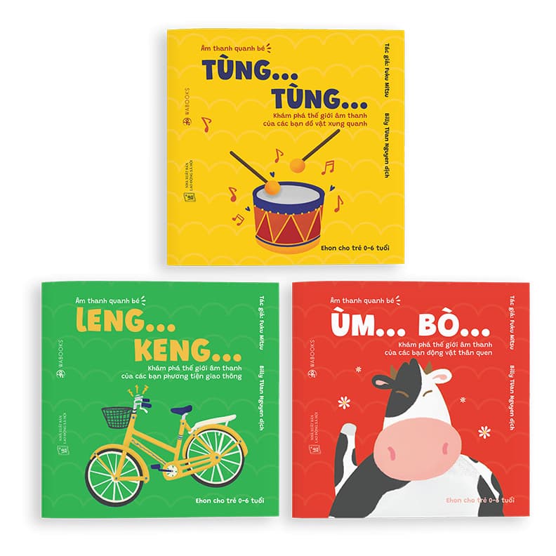 Sách Ehon Combo 3 Cuốn Âm Thanh Quanh Bé Dành Cho Trẻ Từ 0 6 Tuổi