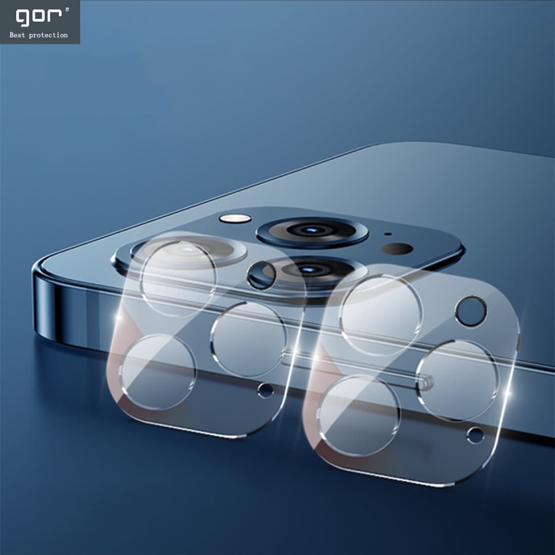 Miếng Dán Kính Cường Lực Camera chống trầy GOR cho iPhone 13 Mini 13 13 Pro 13 Pro Max Bộ 2 Miếng Hàng Nhập Khẩu iPhone 13 Pro Max