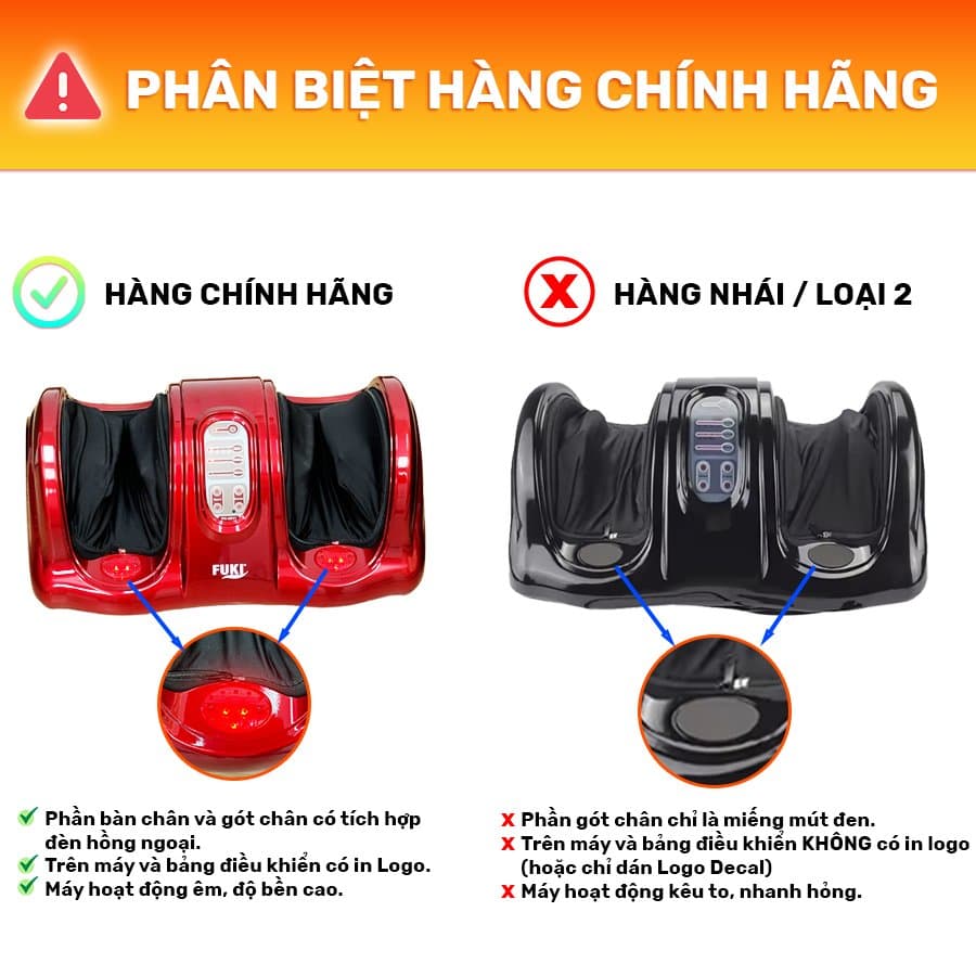 Máy massage chân hồng ngoại Fuki FK 6811 màu đỏ Màu Đỏ