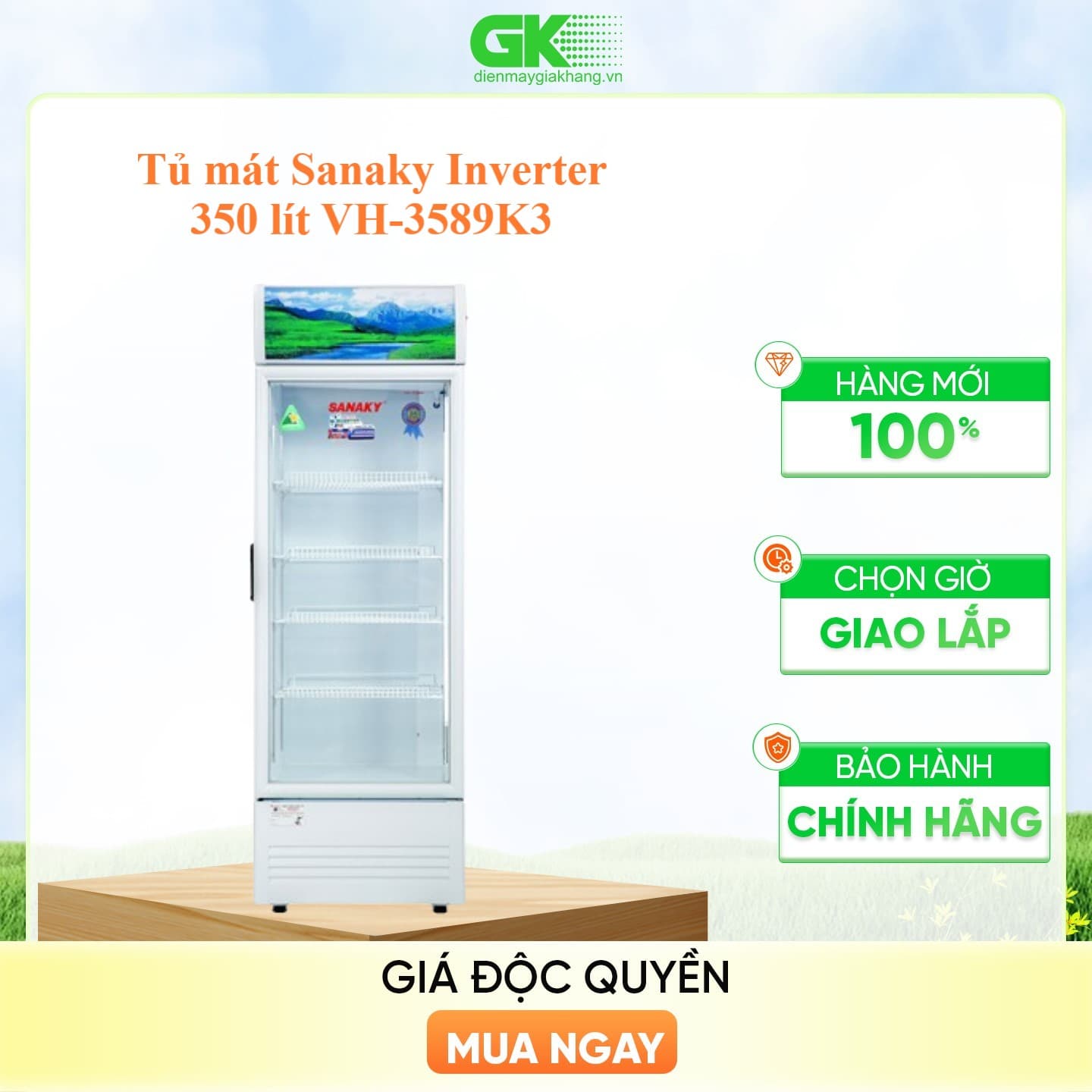 Tủ Mát Sanaky inverter 350 lít VH 3589K3 Chỉ giao HCM