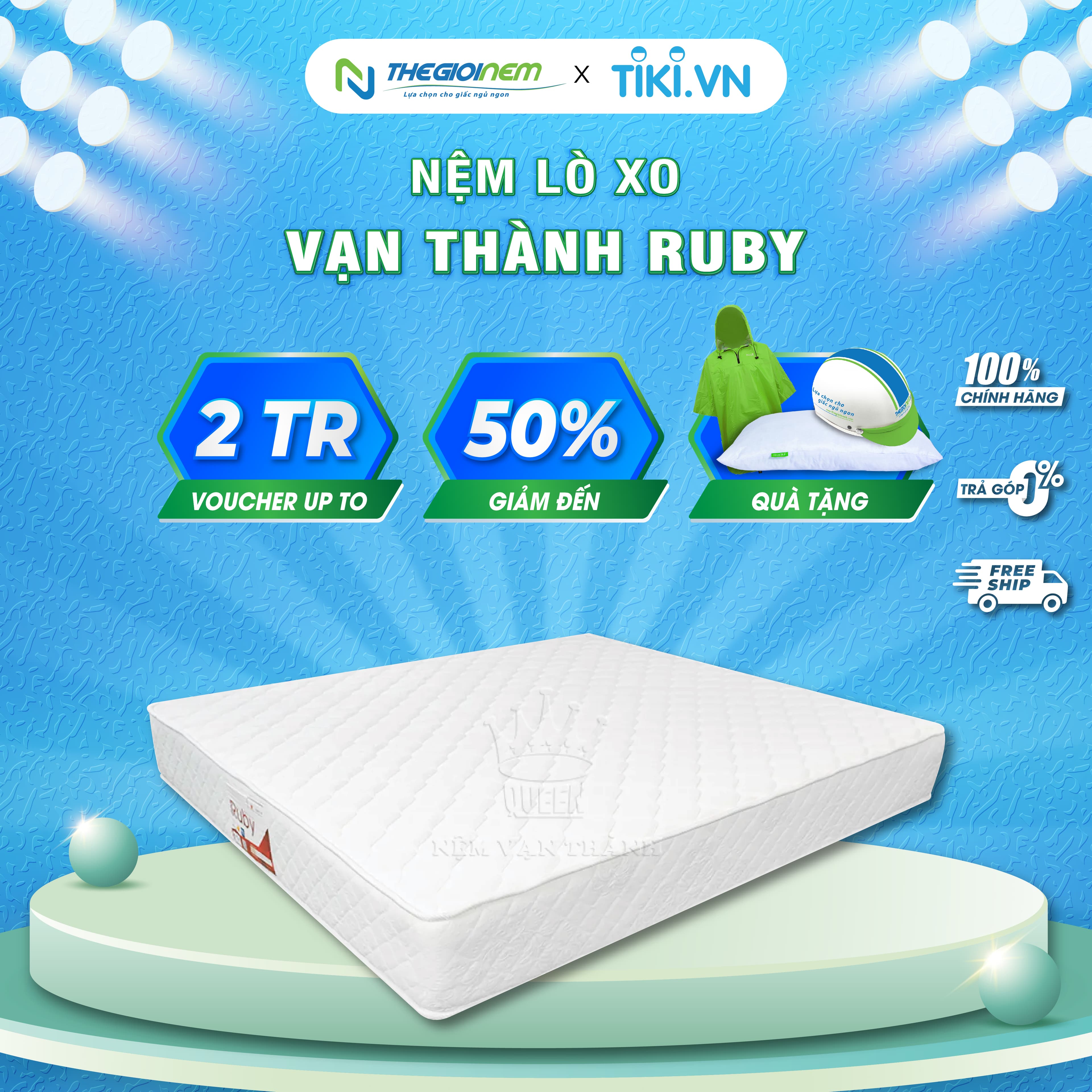 Nệm Lò Xo Vạn Thành RuBy 160x200x27cm