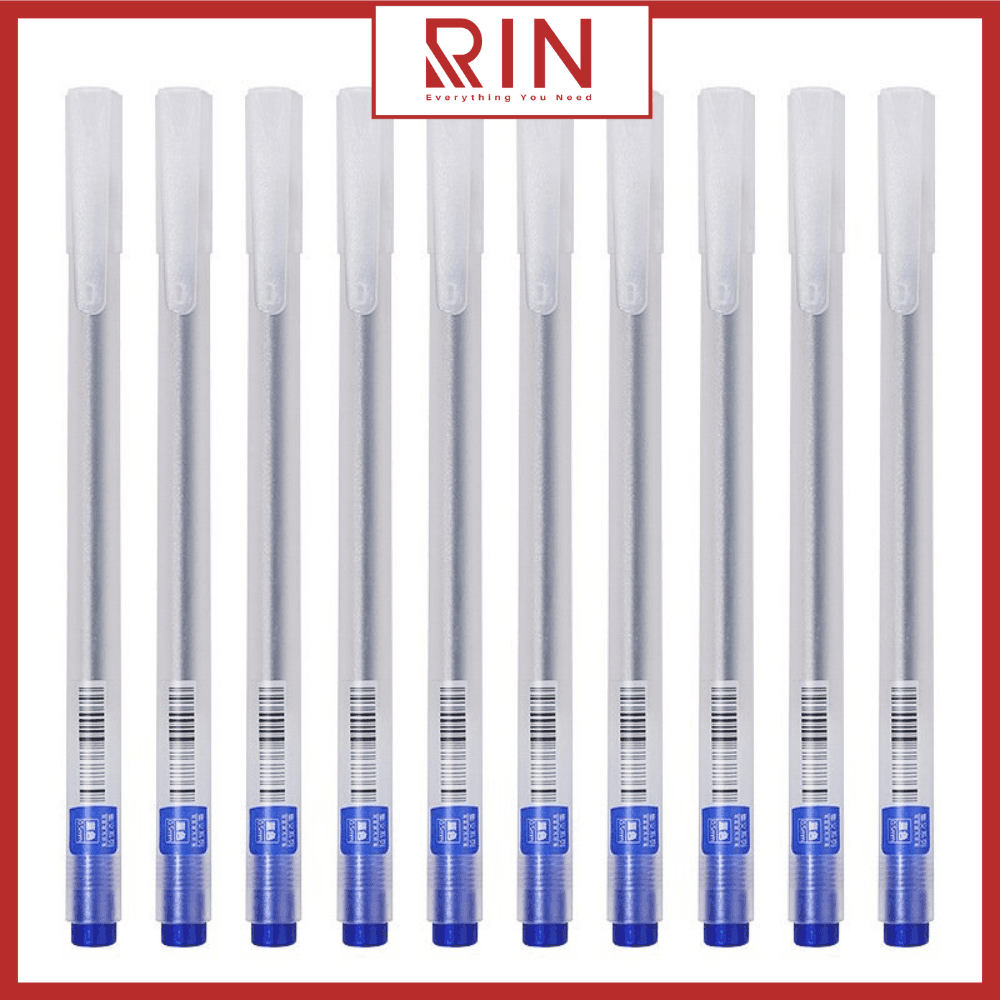 Bút mực gel 0.5mm bút bi nước Bút mực khô nhanh Bút ghi chép cơ bản nhiều màu lựa chọn Mực Đen Xanh Đỏ Mực Xanh Set 2 cây bút Gel