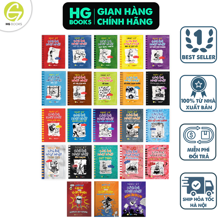 Trọn bộ Nhật ký chú bé nhút nhát Tiếng Việt 23 cuốn