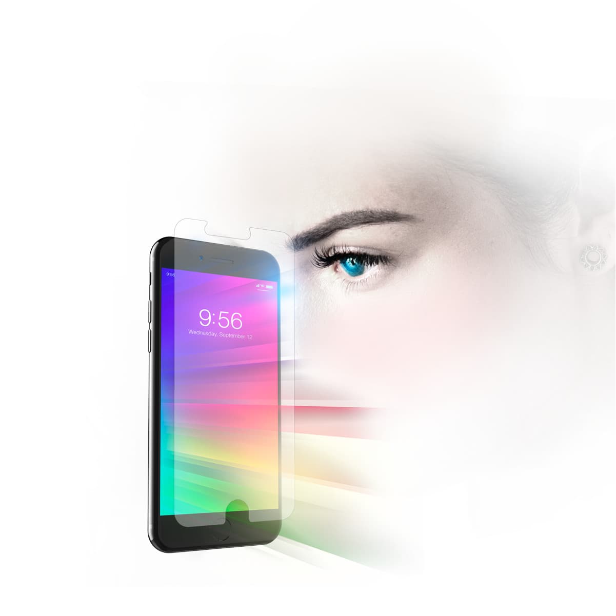 Miếng dán màn hình cường lực chống ánh sáng xanh bảo vệ mắt InvisibleShield dành cho iPhone iPhone 78