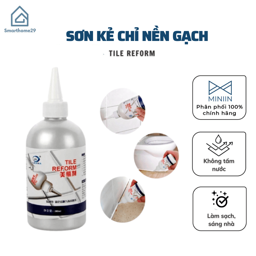 Sơn Kẻ Chỉ Gạch Nền Nhà Keo Chà Ron Công Nghệ Hàn Quốc Đa Năng Dung Tích 280ml