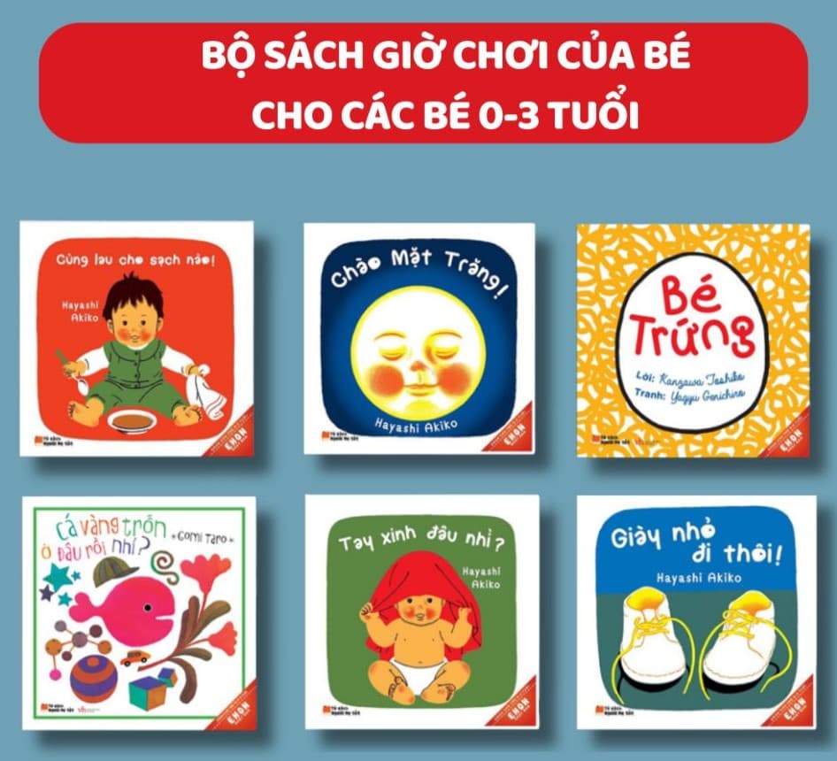 Combo ehon nhật bản dành cho trẻ từ 0 3 tuổi bộ 5 cuốn