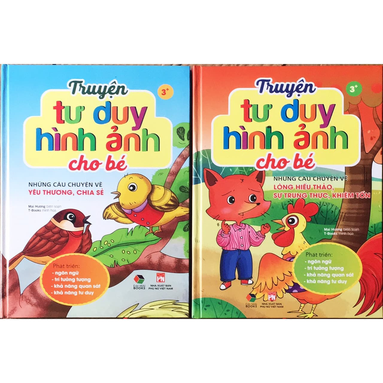 Combo 2 cuốn truyện tư duy hình ảnh cho bé câu chuyện về yêu thương.... lòng hiếu thảo....
