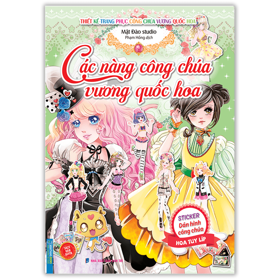 Sticker Các Nàng Công Chúa Vương Quốc Hoa Hoa Tuy Líp Sách Bản Quyền