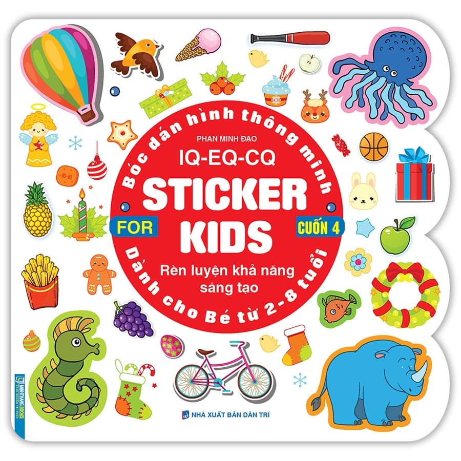 Sách Bóc Dán Hình Thông Minh IQ EQ CQ Sticker For Kids Cuốn 4 2 8T