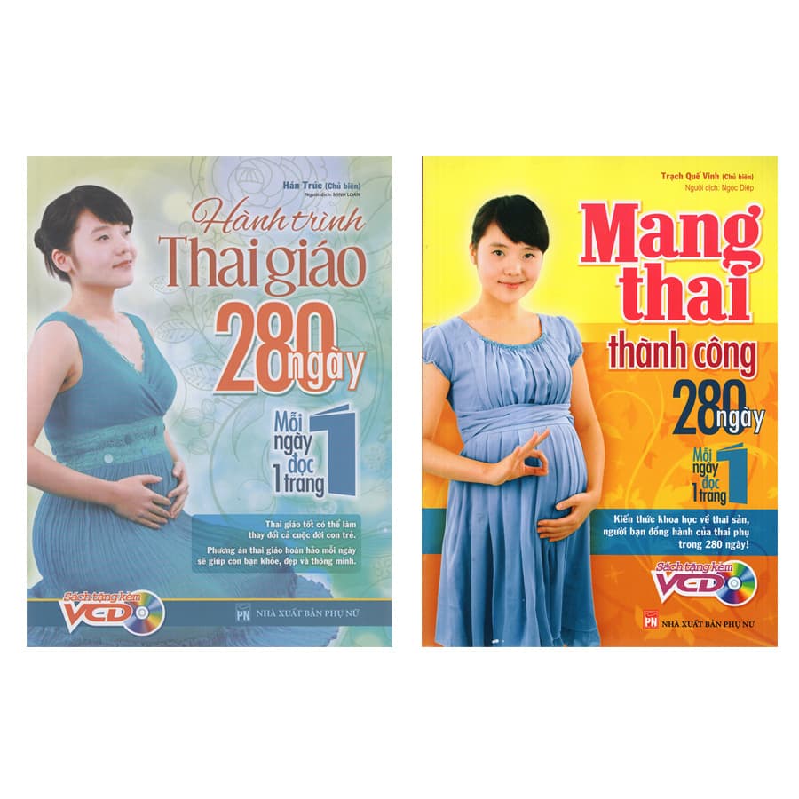 Combo Sách Hành Trình Thai Giáo 280 Ngày Mỗi Ngày Đọc 1 Trang Mang Thai Thành Công 280 Ngày Mỗi Ngày Đọc 1 Trang
