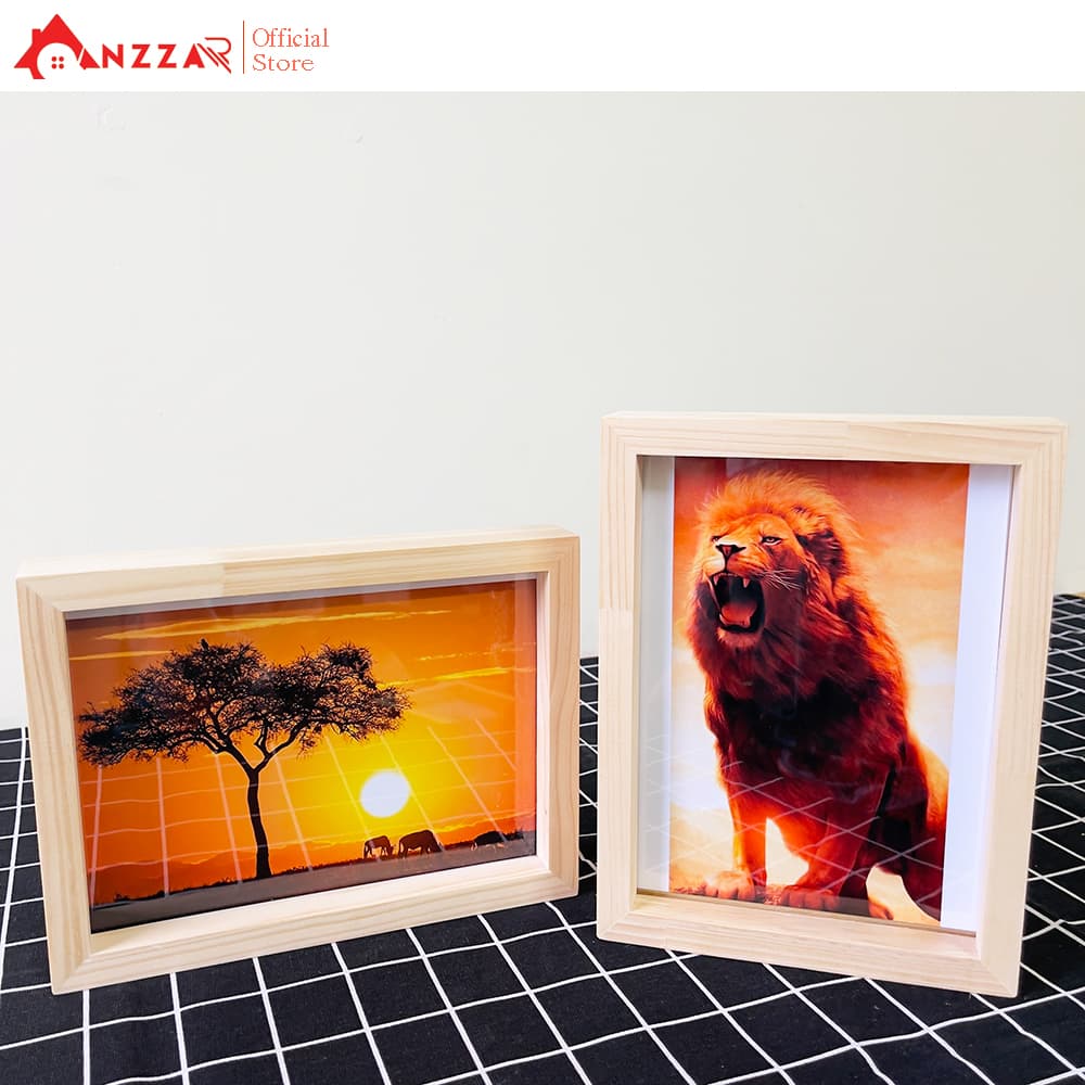 Khung ảnh để bàn kích thước khung ảnh trang trí Anzzar loại 4cm 15x21x4