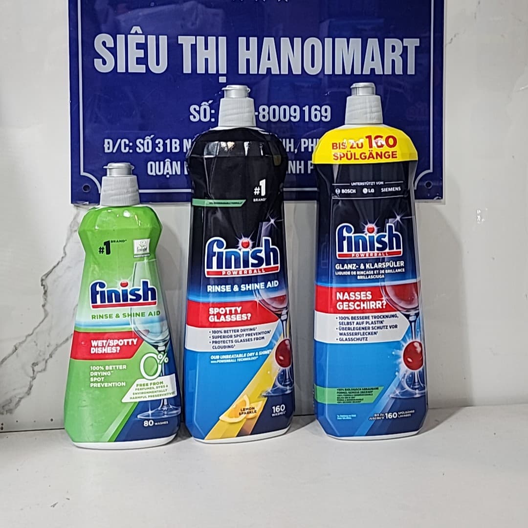Nước làm bóng Finish 1600ml hoặc 800ml dung dịch dầu làm bóng bát finish dùng cho máy rửa bát chén 500ml 400ml Nước làm bóng finish 800ml Siêu Thị Hanoimart