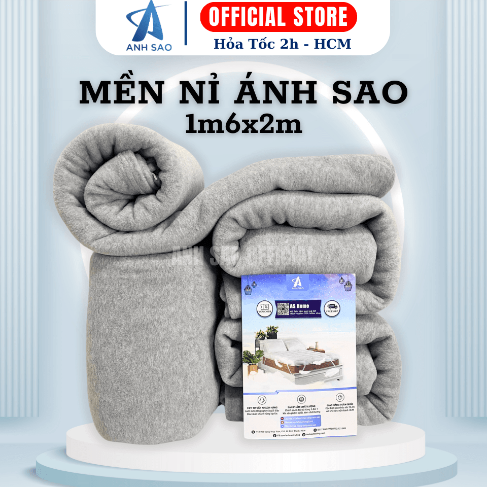 Mền nỉ chăn nỉ mỏng ấm áp 1m6 x 2m cao cấp A thích hợp dùng đắp văn phòng điều hòa Xám