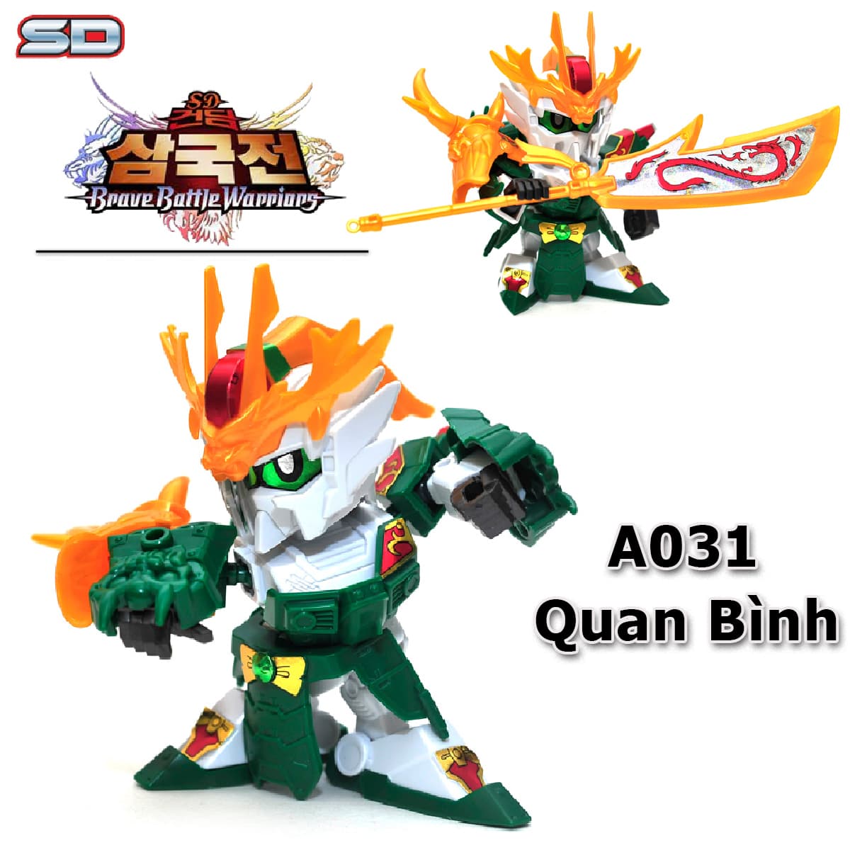 Đồ chơi lắp ráp mô hình A031 Gundam tướng Quan Bình Quà tặng cho bé Gundam Tam Quốc
