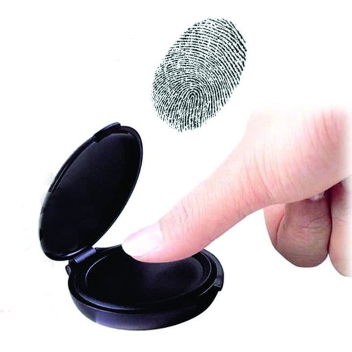 Khay mực lăn tay tròn Shiny SM2 Màu Đen