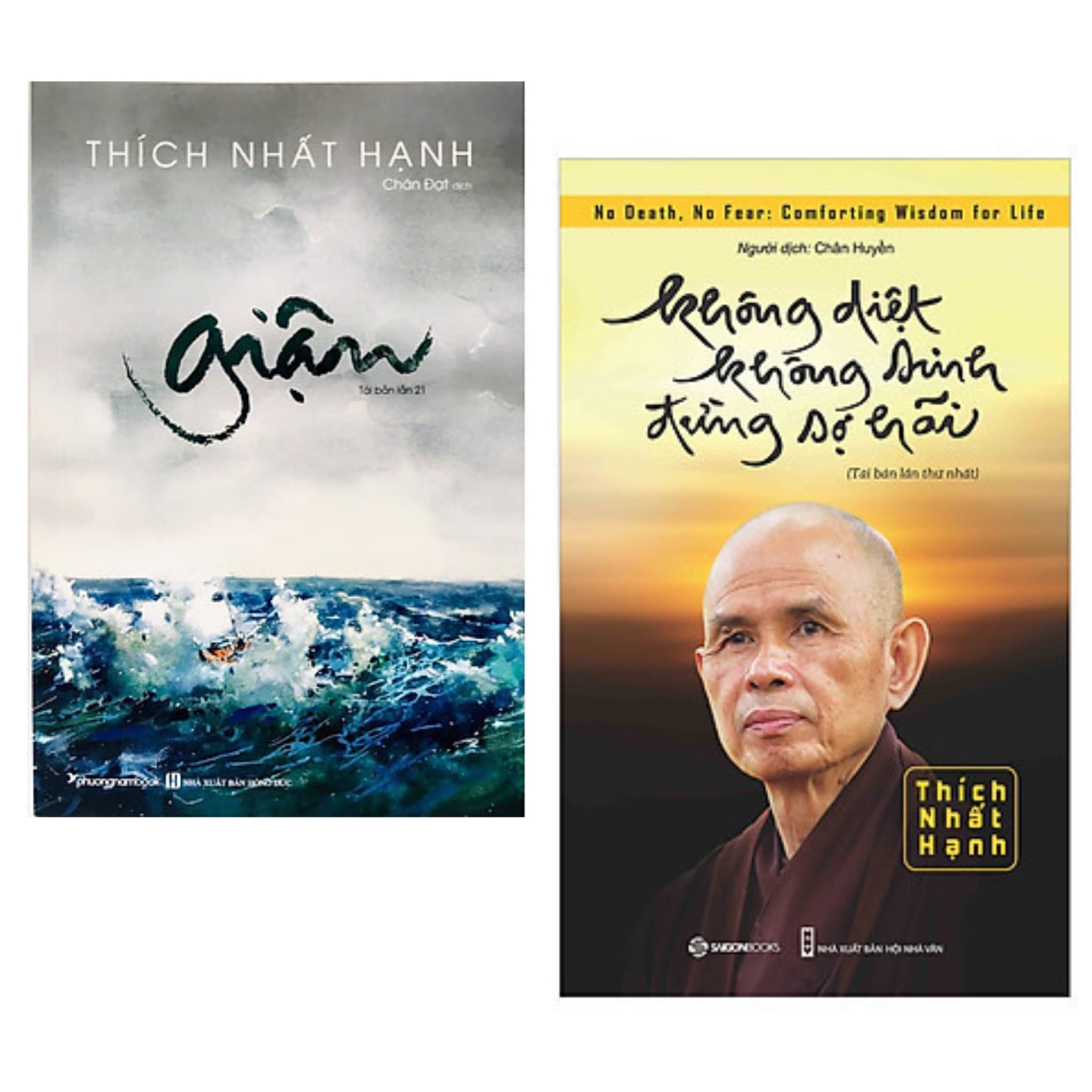 Combo 2 cuốn Giận Tái Bản 2021 Không Diệt Không Sinh Đừng Sợ Hãi Phát Triển Khả Năng Sống Thực Thị Tặng kèm Bookmark