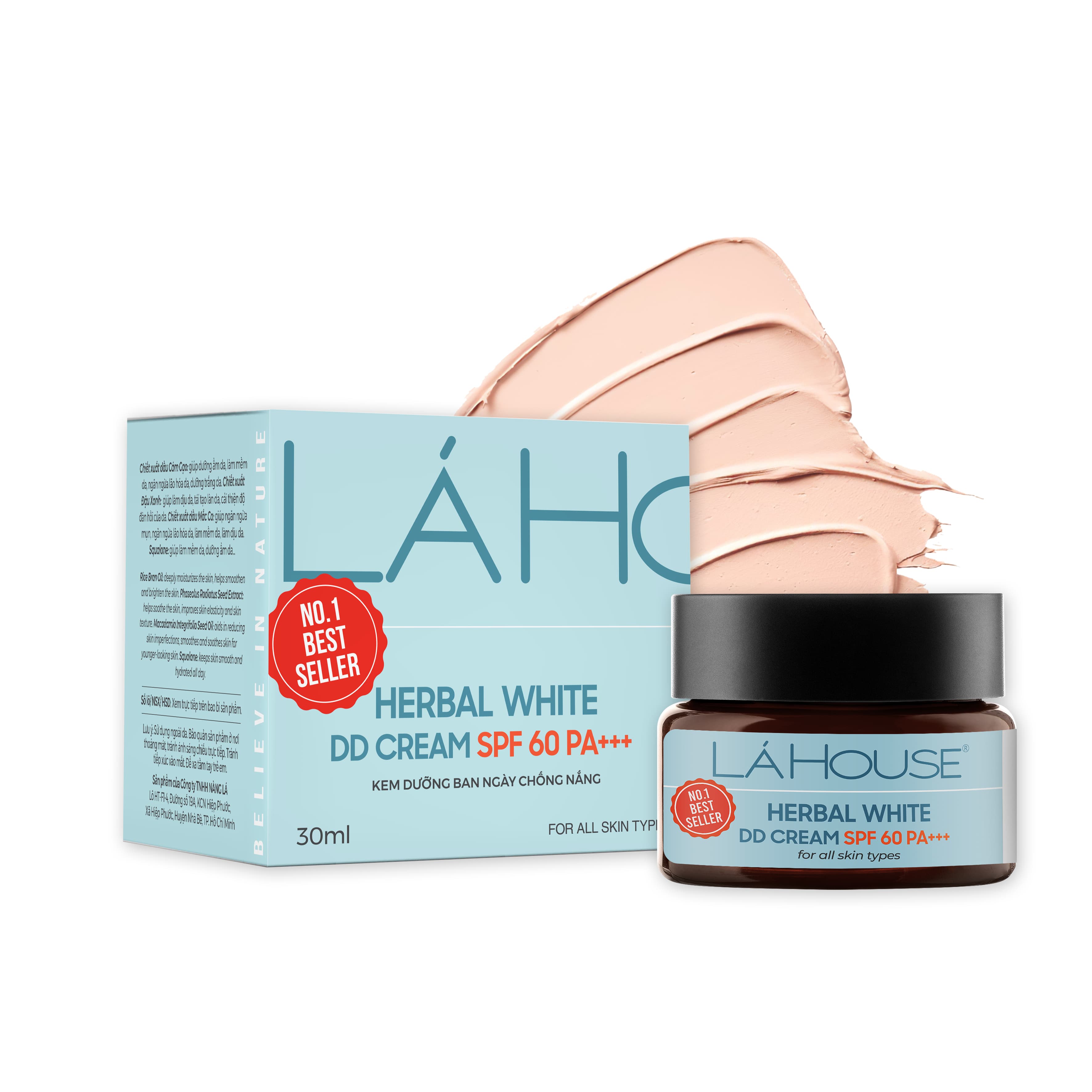 Kem dưỡng ngày trắng da làm sáng da làm mờ dấu hiệu lão hóa da Lá House Herbal White DD Cream SPF 60PA 10ml30ml 30ml