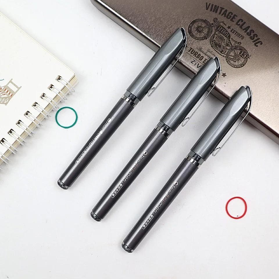 Hộp 12 cái Bút ký viết gel ngòi 0.7mm Acumen Baoke 1588 Mực Xanh