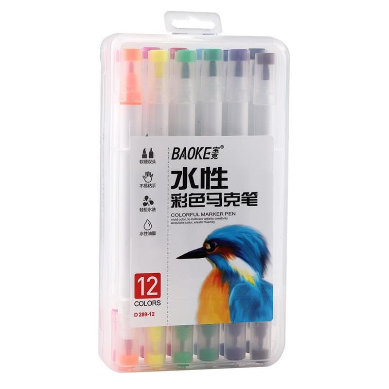 Bút Màu nước Marker Mỗi Bộ 12182436 Màu D289BAOKE 12 Màu