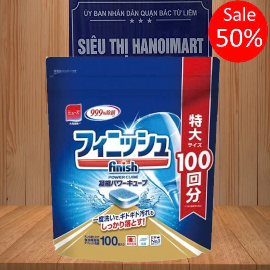 Viên rửa chén bát Finish hộp 100 viên Nhật