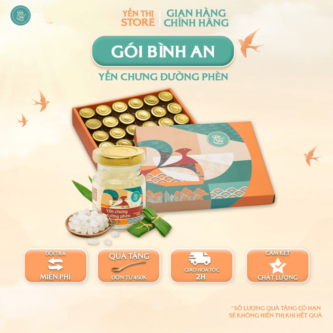 Tặng muỗng gỗ đơn 450kYến Thị Gói 30 Hũ Qùa Tặng 30 Yến Yến Sào Khánh Hòa Gói Bình An 30 Yến Đường