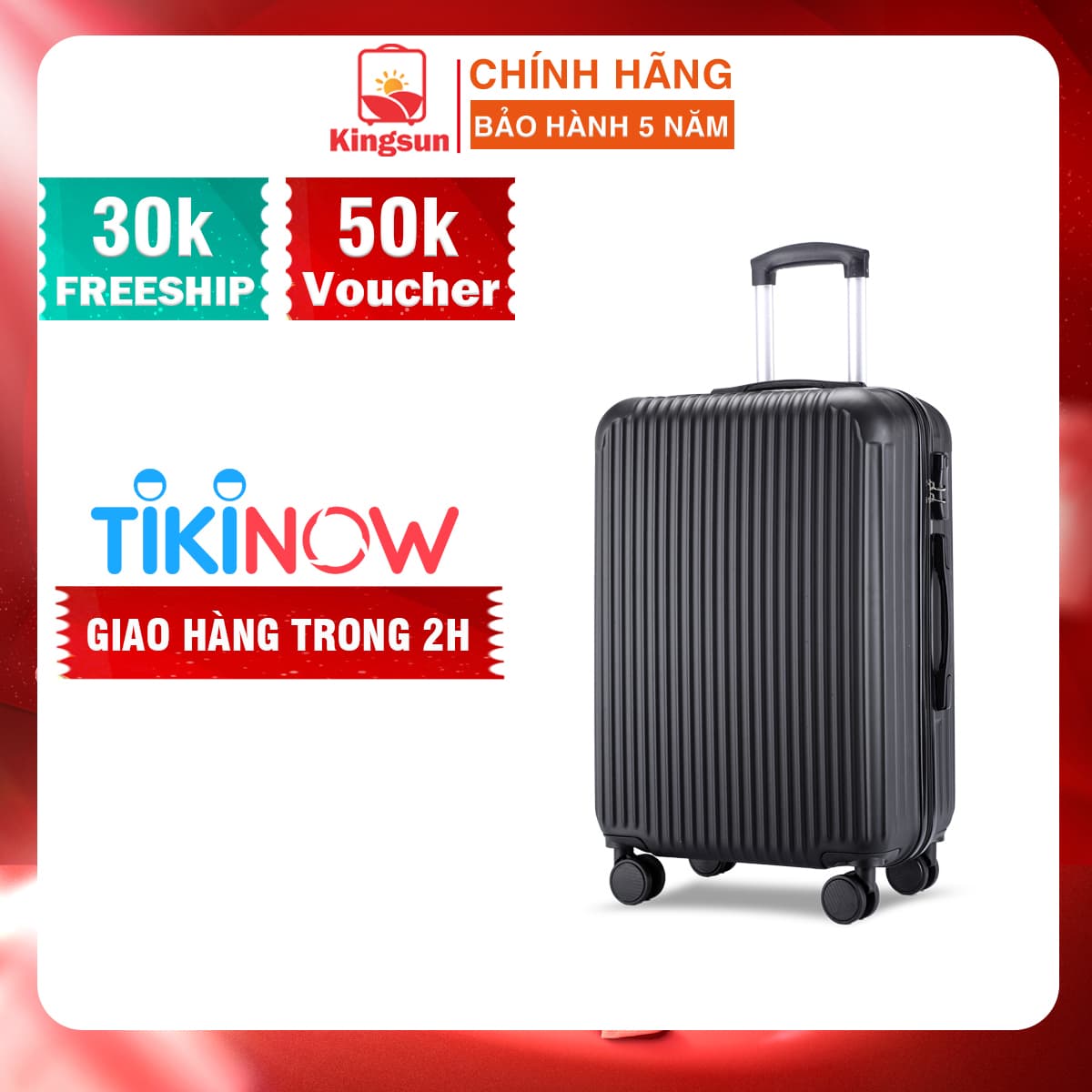 Vali Du Lịch Cao Cấp Size 24inch KS T01 Đen