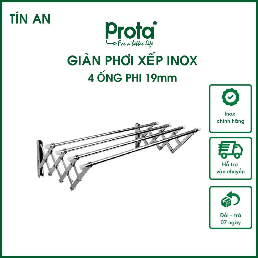 Giá Phơi Đồ Inox Co Giãn Thông Minh Prota 120cm