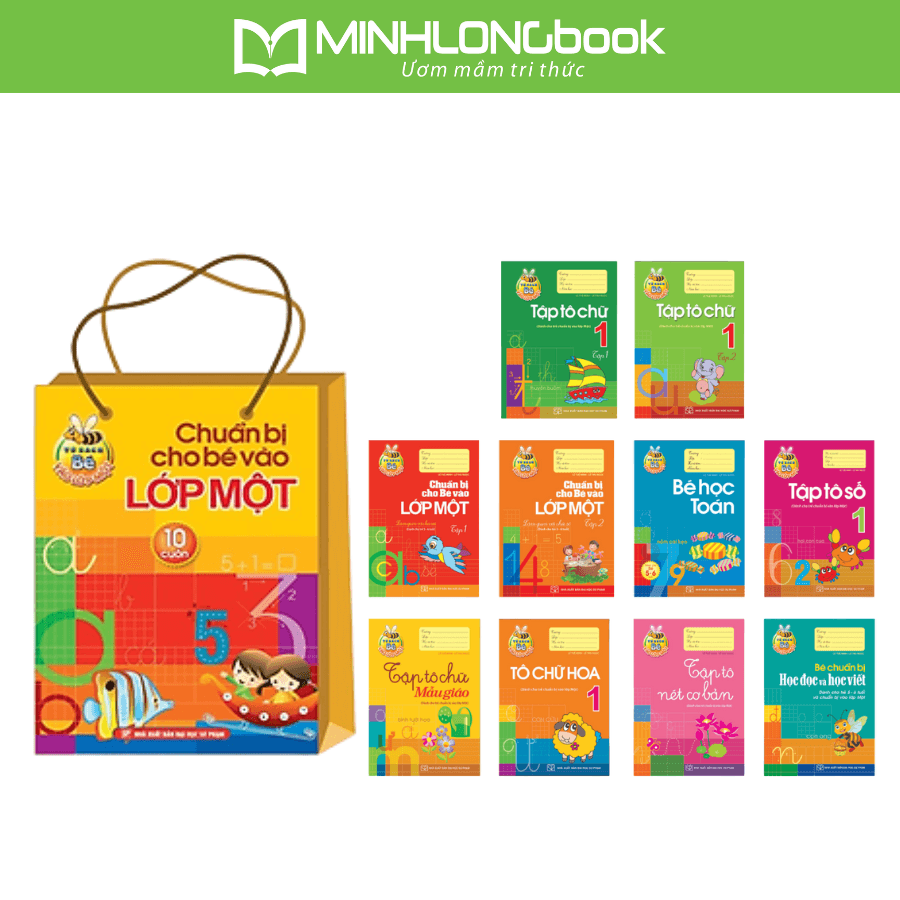 Sách Chuẩn Bị Cho Bé Vào Lớp Một Túi 10 Cuốn
