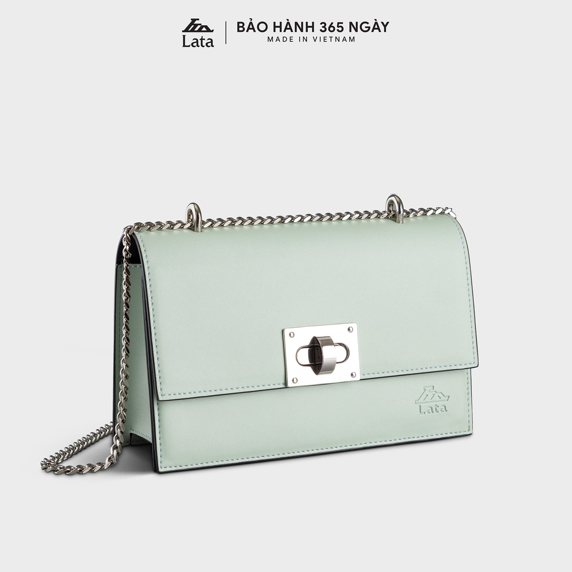 Túi Lata Thời trang nữ đi chơi size 21 Túi đeo chéo da HN104 Xanh ngọc