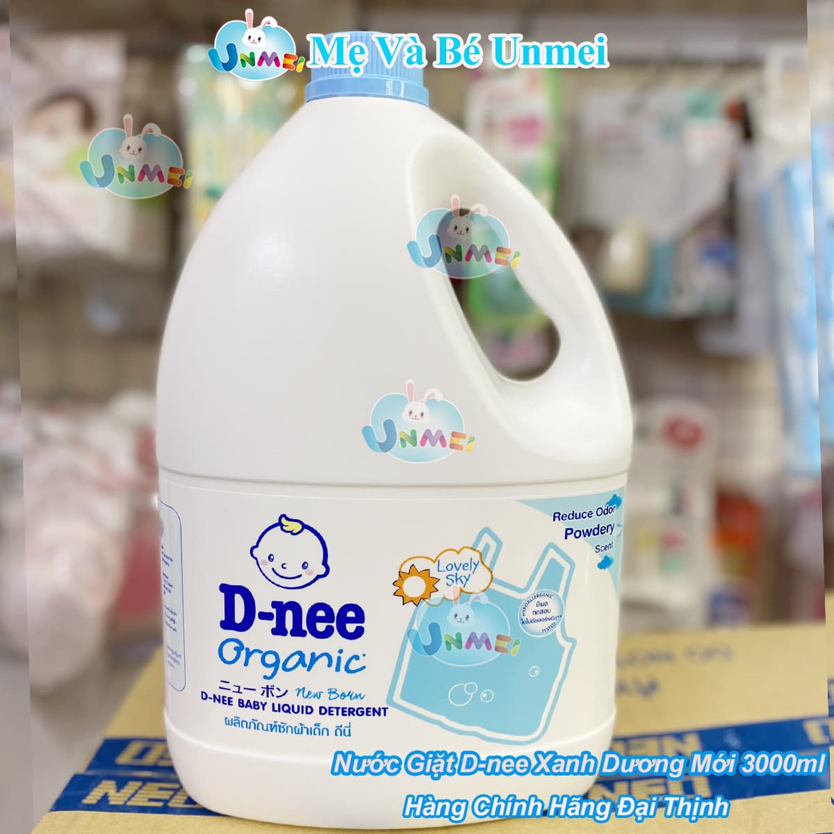 Nước giăt Dnee 3000ml xanhhồngtrắng Thái Lan xanh dương
