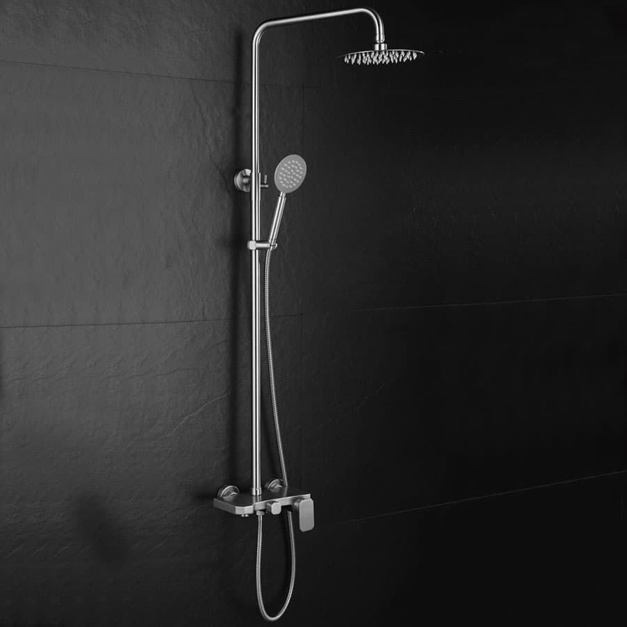 Bộ sen cây tắm đứng nóng lạnh Inox SUS 304 Eurolife EL S920 Trắng vàng