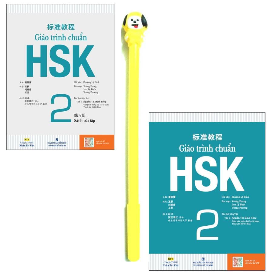 Combo Giáo Trình Chuẩn HSK 2 Bài Học Kèm 1 MP3 và Giáo Trình HSK 2 Sách Bài Tập Kèm MP3 Tặng Kèm Viết